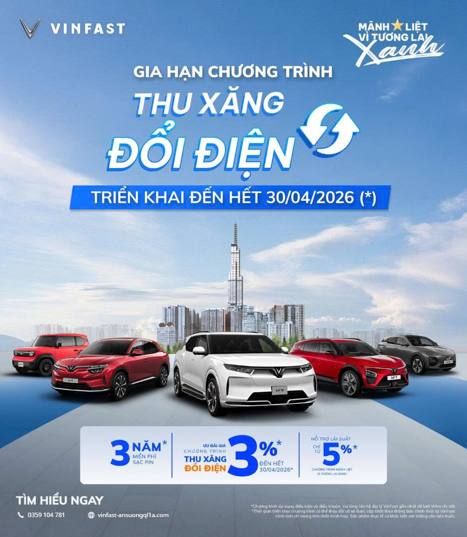 Thu xăng – Đổi điện VinFast